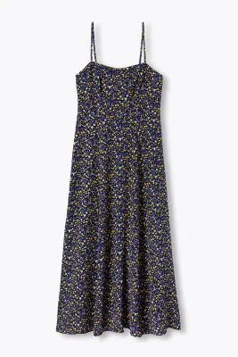 Robe longue à fines bretelles