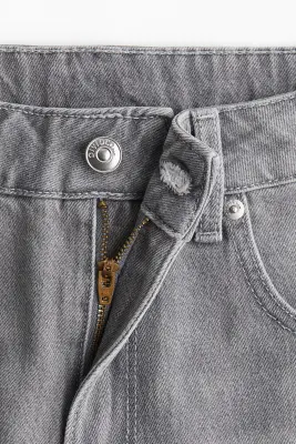 Short High en denim - Gris
