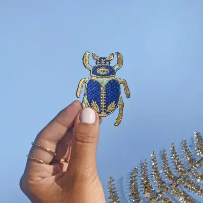 Patch thermocollant Scarabée gold - Malicieuse