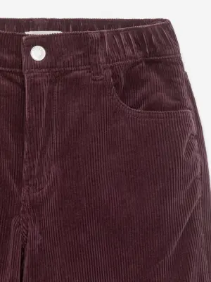 Pantalon large en velours côtelé - Bordeaux