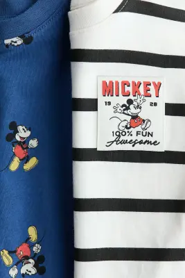 Lot de 2 T-shirts imprimés - Bleu/Mickey