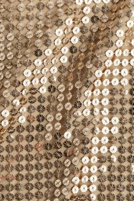 Jupe en mesh à sequins - Beige/doré