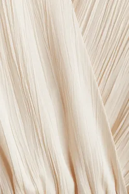 Robe caftan avec taille marquée - Beige clair