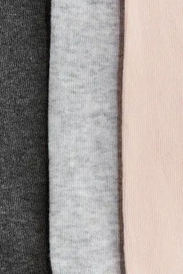 Collants, lot de 3 - Gris chiné/rose