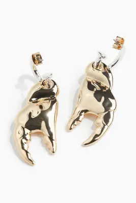 Boucles d'oreilles avec pendentif pince - Doré