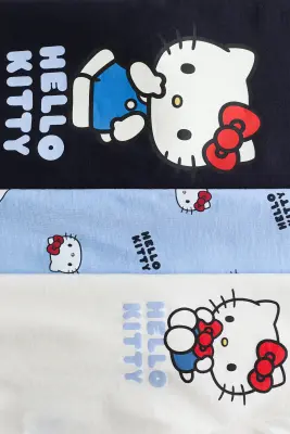 Lot de 3 tops en jersey - Bleu marine/Hello Kitty