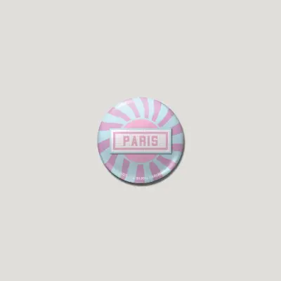 BADGE 32 MM - DESIGN INSPIRÉ DU MÉTRO PARISIEN - POP
