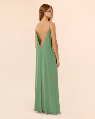 Robe longue Depp matcha