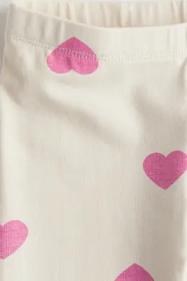 Legging - Crème/cœurs