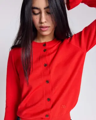 Cardigan Rosalie rouge