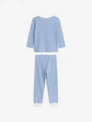 Ensemble pyjama en jersey - Bleu/Blanc