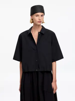 Chapeau pillbox en paille - Noir