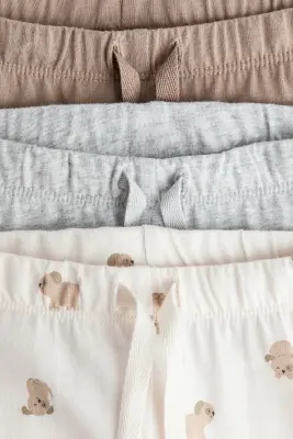 Lot de 3 pantalons jogger en jersey de coton - Marron/chiens