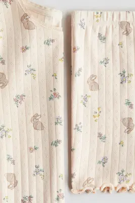 Pyjama imprimé - Beige clair/lapins