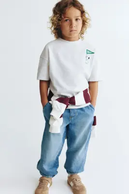 Pantalon jogger en denim - Bleu denim