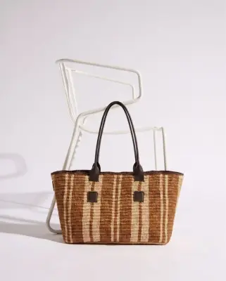 Panier Clément raphia et chocolat