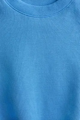Sweat oversize à l'intérieur brossé - Bleu vif