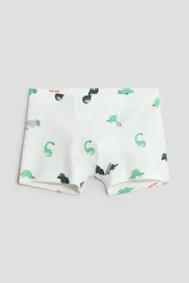 Lot de 5 boxers en coton - Bleu/Dino Crew