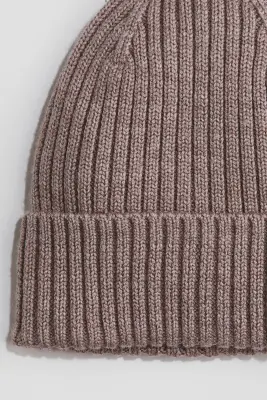 Bonnet en laine - Beige foncé