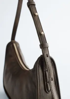 Sac porté épaule en cuir - Marron Clair