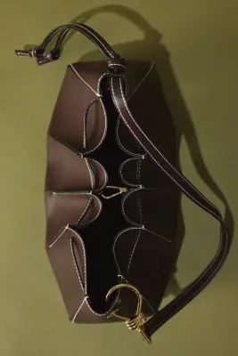 Sac porté épaule plissé - Bordeaux foncé