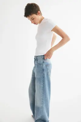 T-shirt ajusté en microfibre - Blanc