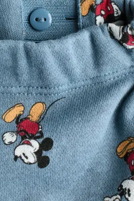Ensemble 2 pièces en molleton imprimé - Bleu ancien clair/Mickey