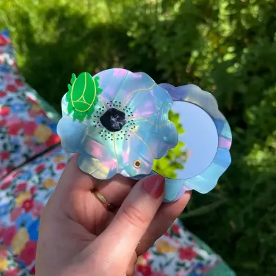 Miroir Fleur bleue Coucou Suzette