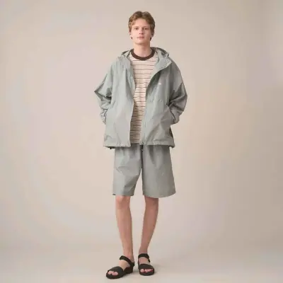 Blouson à capuche Nylon Texture Naturelle