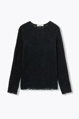 T-shirt en maille dentelle