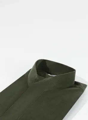 Origami Collar Shirt in Olive Needlecord