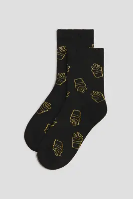 Lot de 7 paires de chaussettes - Rouge foncé/burgers