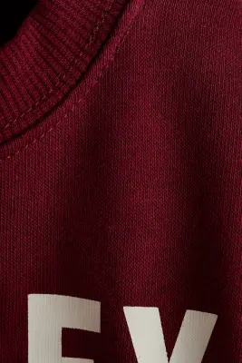 Sweat imprimé - Rouge foncé/Mickey