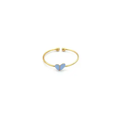 Bague Mini Coeur Bleu