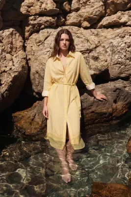 Robe James Lemon Stripes