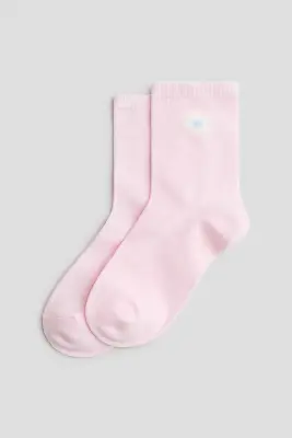 Lot de 10 paires chaussettes - Rose clair/fleurs