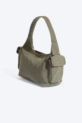 Sac à bandoulière multi-poches - Vert kaki cendré