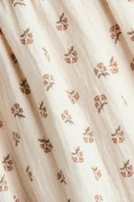 Combinaison en coton à motif - Crème/fleuri