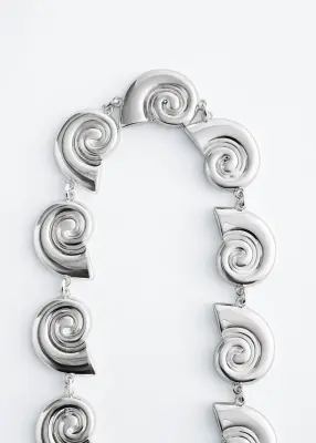 Collier à détails coquillage - Argenté
