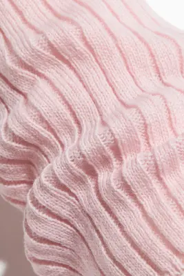 Lot de 2 paires de jambières en maille côtelée - Rose clair/gris chiné