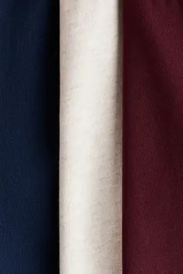 Lot de 3 pantalons jogger - Bleu marine/rouge foncé/beige