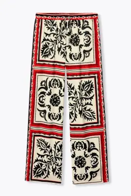 Pantalon large en satin Femme