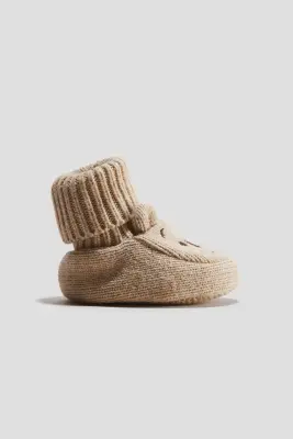 Chaussons en maille - Beige clair/Winnie l'ourson