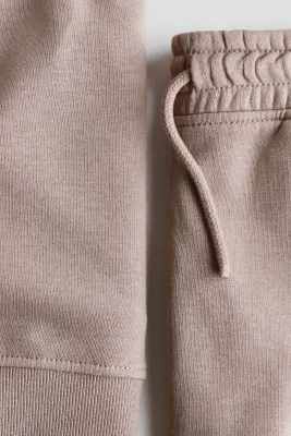 Ensemble 2 pièces en molleton - Taupe chiné
