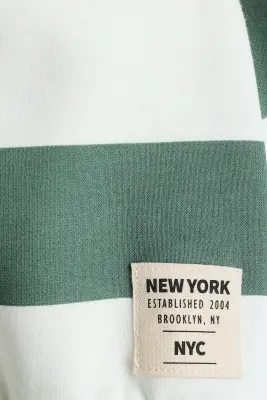 Sweat imprimé - Vert/blanc
