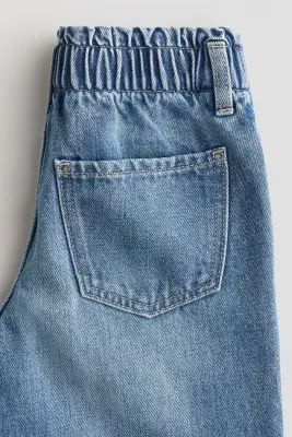 Jean paper bag Wide Leg - Bleu denim