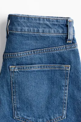 Short taille haute en denim - Bleu denim