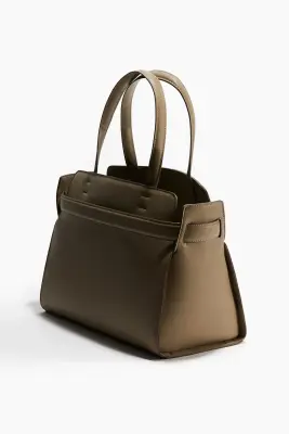 Tote bag avec boucles - Beige foncé