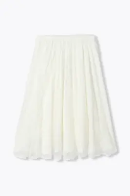 Jupe midi en dentelle Femme