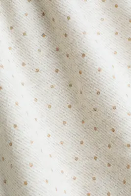Robe volantée en coton - Beige clair/pois